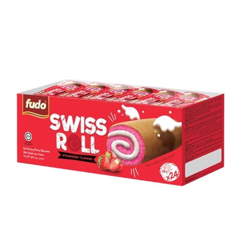 Fudo Swiss Roll Cake - Strawberry