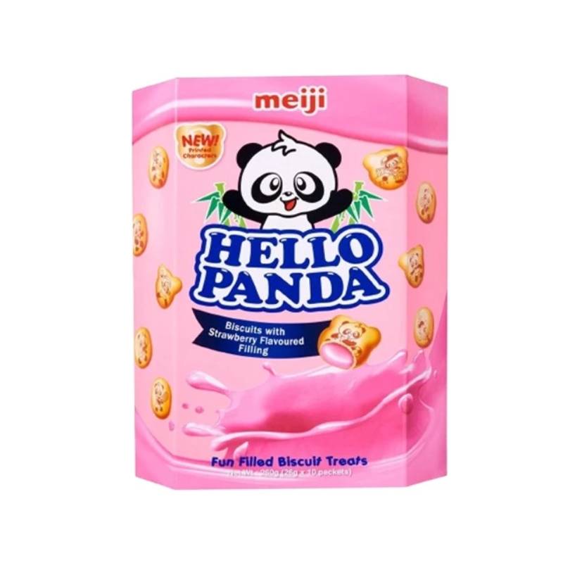 Meiji Hello Panda Biscuit Box - Strawberry