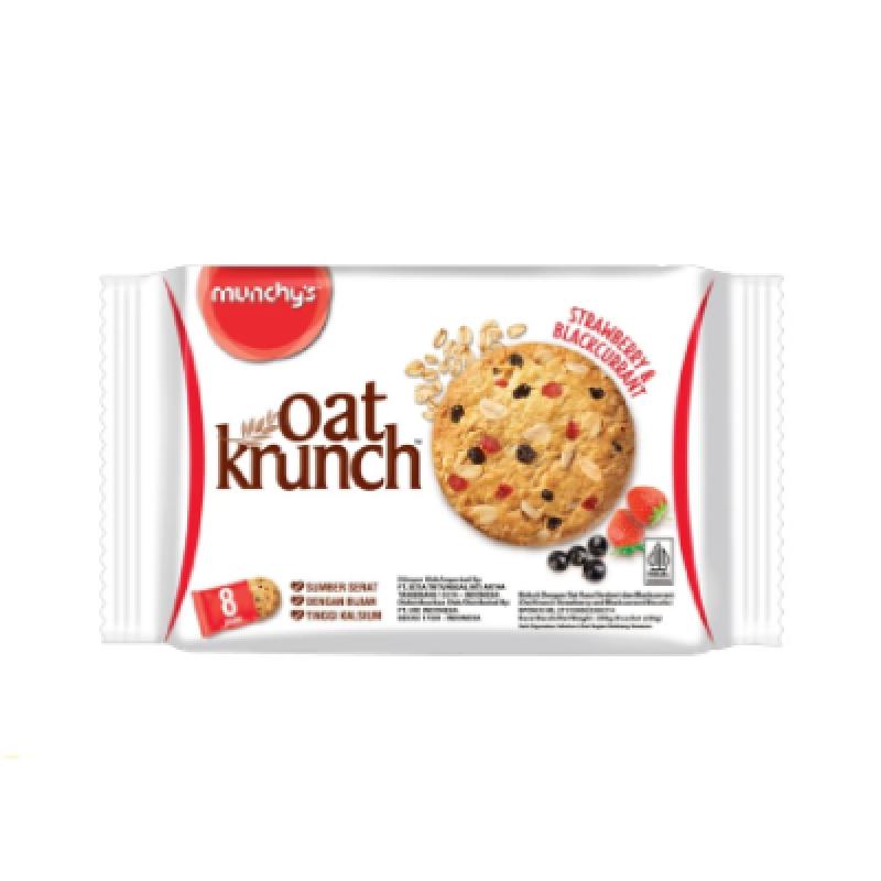 Munchy's Oat Krunch Crackers - Strawberry and Blackcurrent
