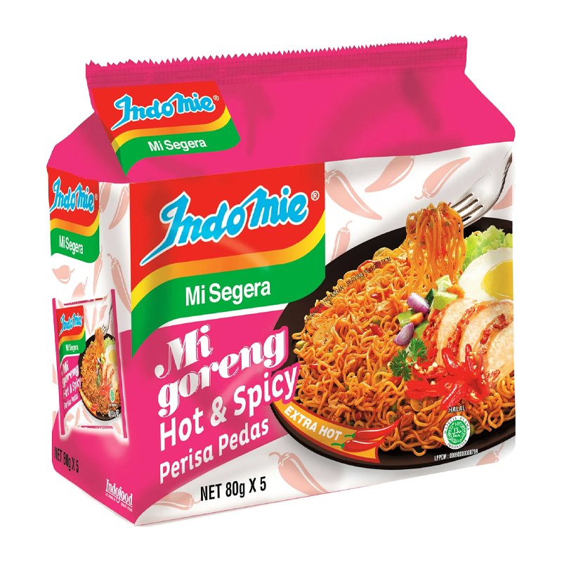 Indomie Mi Goreng Instant Noodles (Halal) - Hot & Spicy