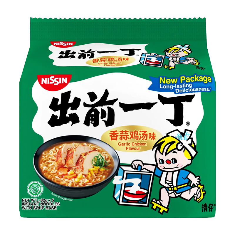 Nissin Chu Qian Yi Ding Instant Noodles - Garlic Chicken