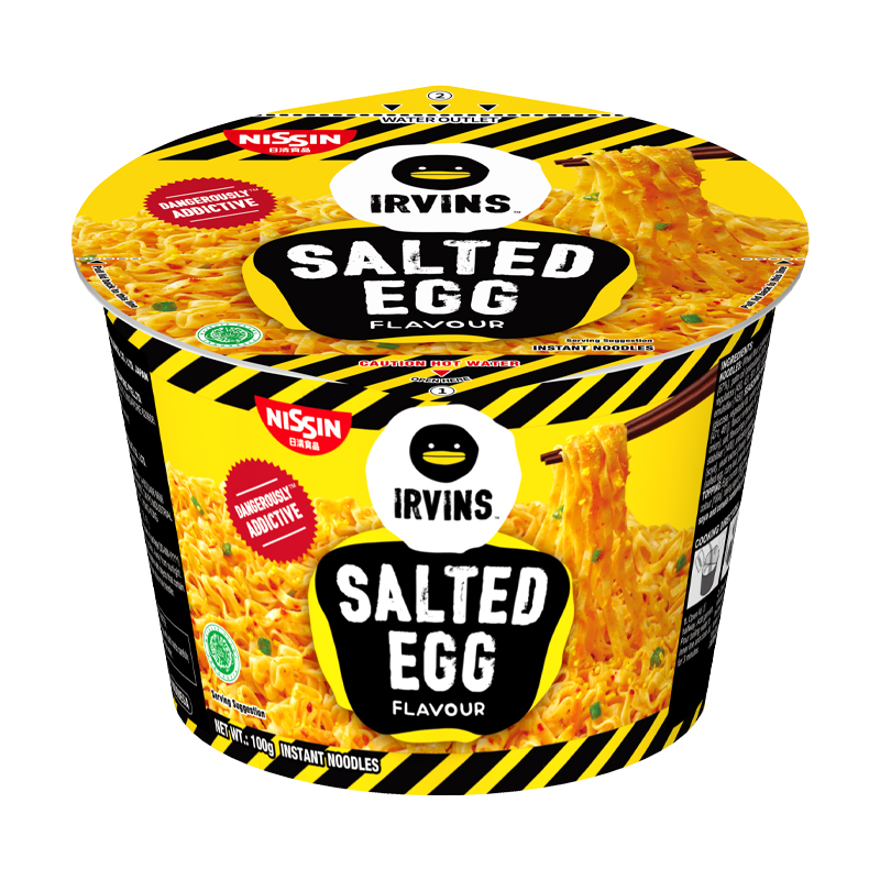 Nissin x Irvins Instant Bowl Noodles - Salted Egg Flavour