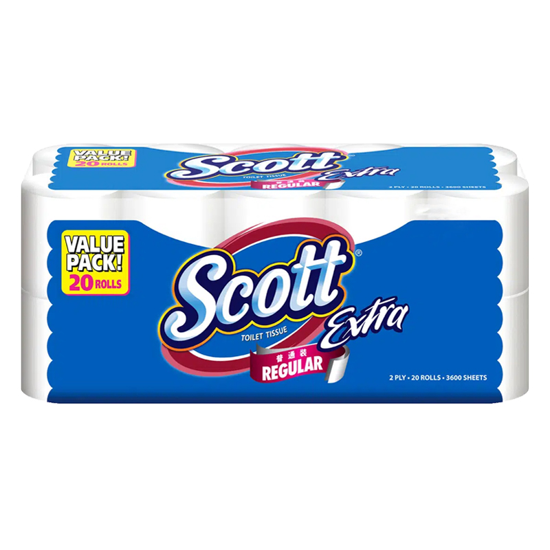 Scott Extra Toilet Tissue Rolls - Regular (2 Ply)