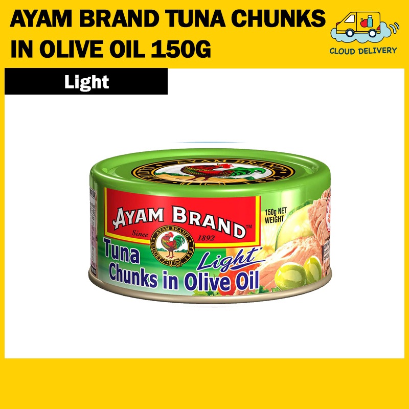 Ayam Brand Tuna Chunks in Olive Oil - Light 150g