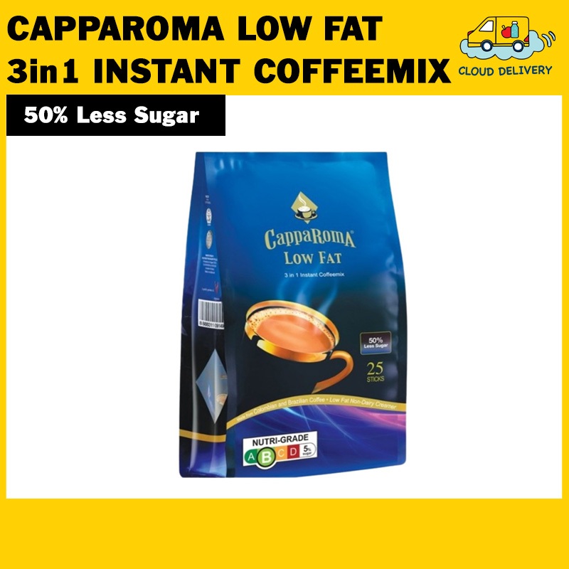 CappaRoma Low Fat 3in1 Instant Coffeemix 50% Less Sugar