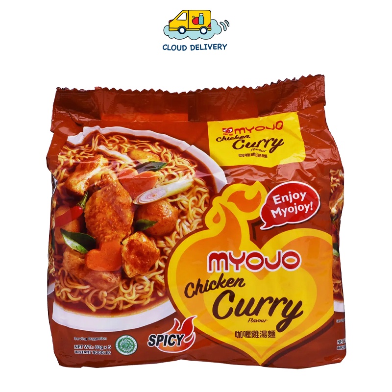 Myojo Instant Noodles - Chicken Curry Spicy 5 x 83g - EXPIRY 26 JULY 2022