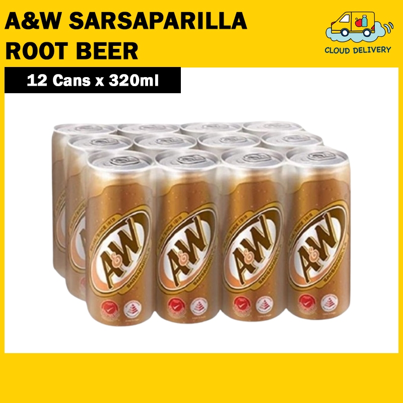 A&W Sarsaparilla Root Beer (12 x 320ml)