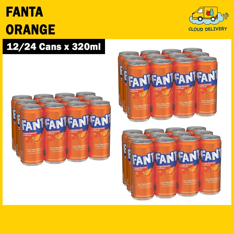 Fanta Orange Can Drink (12 x 320ml / 24 x 320ml)