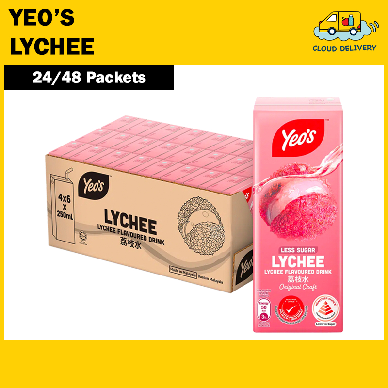 Yeo's Lychee Packet (24 x 250ml)