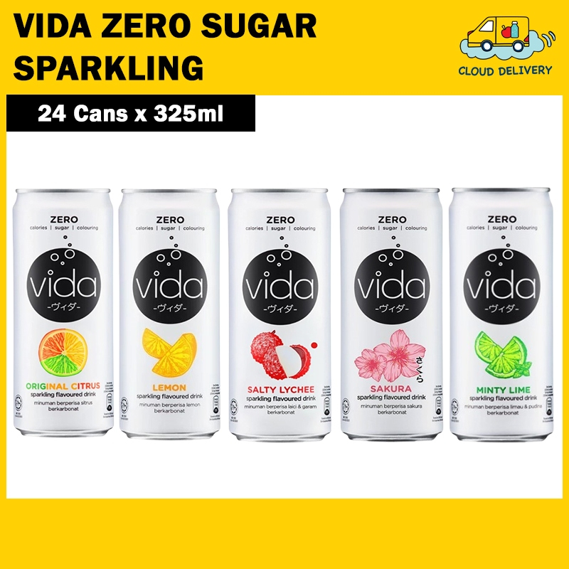 VIDA Zero Sugar Sparkling Drink (24 x 325ml)