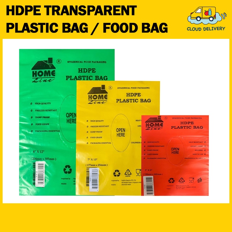 HDPE Transparent Plastic Bag / Food Bag