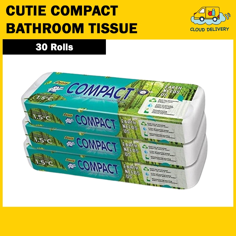 [Bundle of 3] Cutie Compact Bathroom Eco-Tissue 10 Rolls