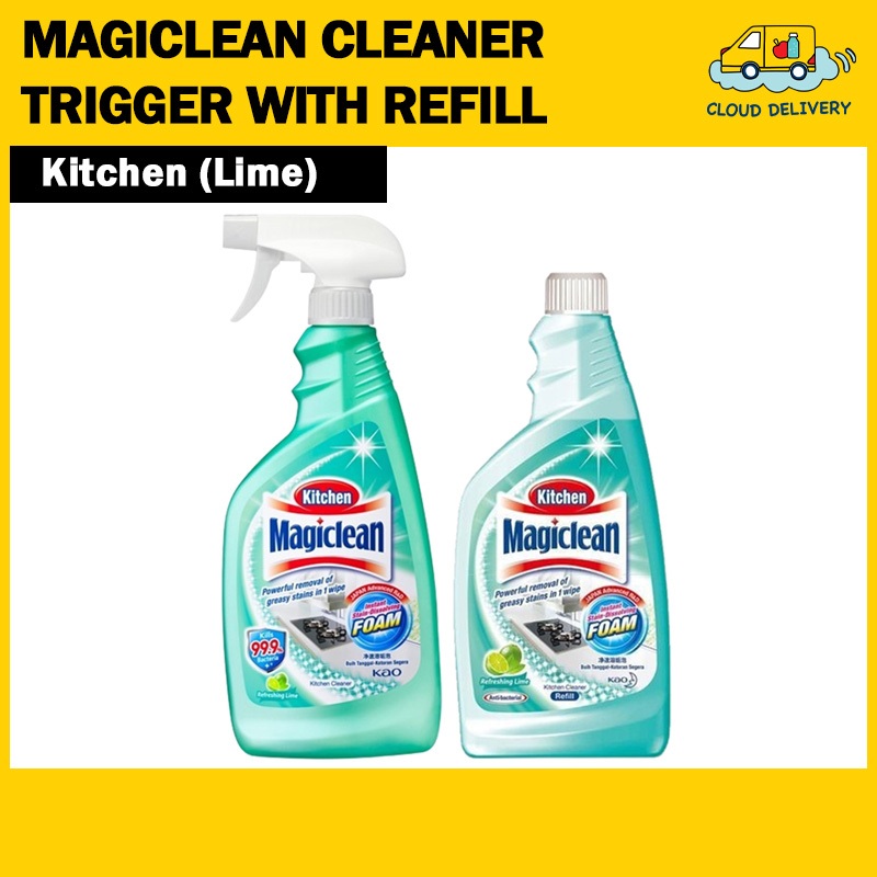 Magiclean Cleaner Trigger with Refill (2 x 500ml) - Kitchen (Lime)