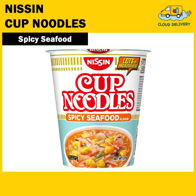 Nissin Instant Cup Noodles - Spicy Seafood Flavour