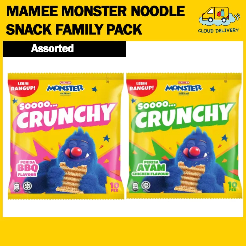 Mamee Monster Noodle Snack Family Pack (10 x 20g)