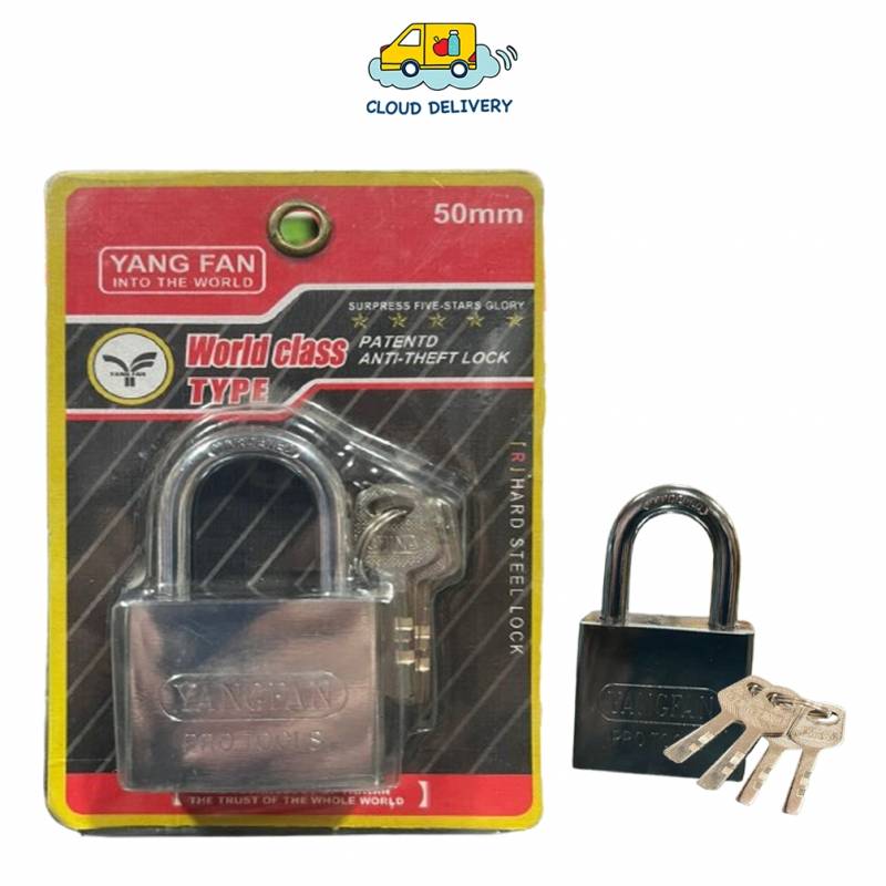 Steel Solid Padlock with 3 Keys Gate 50mm