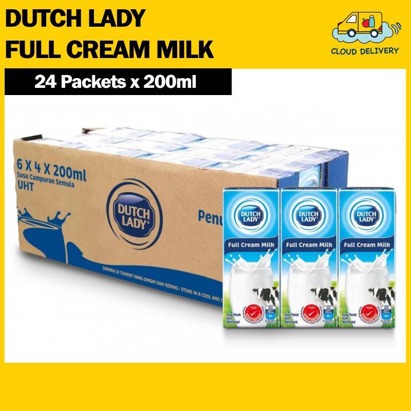 Dutch Lady UHT - Full Cream Milk (24 x 200ml)
