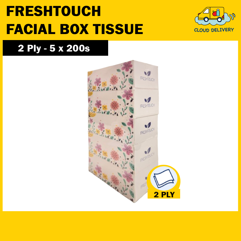 FreshTouch 2-Ply Facial Tissue (5 Box x 200s)