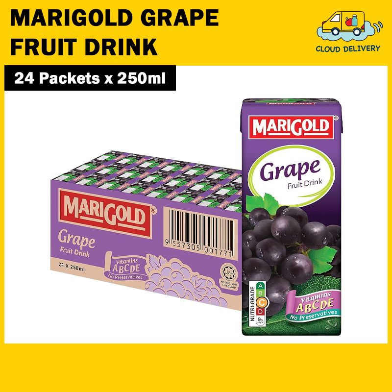 Marigold Fruit Drink (24 x 250ml) - Grape - Expiry 25 Mar 2027
