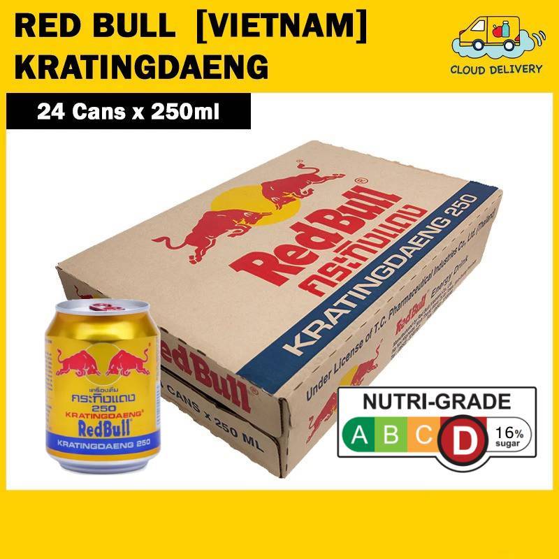 Red Bull Kratingdaeng Energy Drink (24 x 250ml) , [VIETNAM]