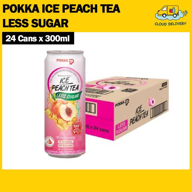 [BCRS] Pokka Ice Peach Tea Less Sugar Can (24 x 300ml)