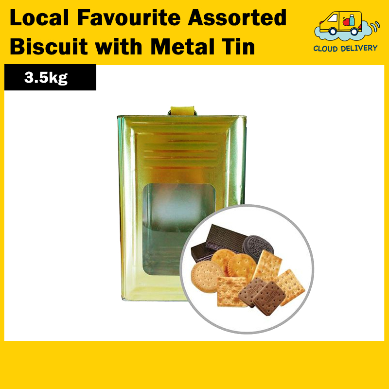 Local Assorted Biscuit with Metal Tin , 3.5kg