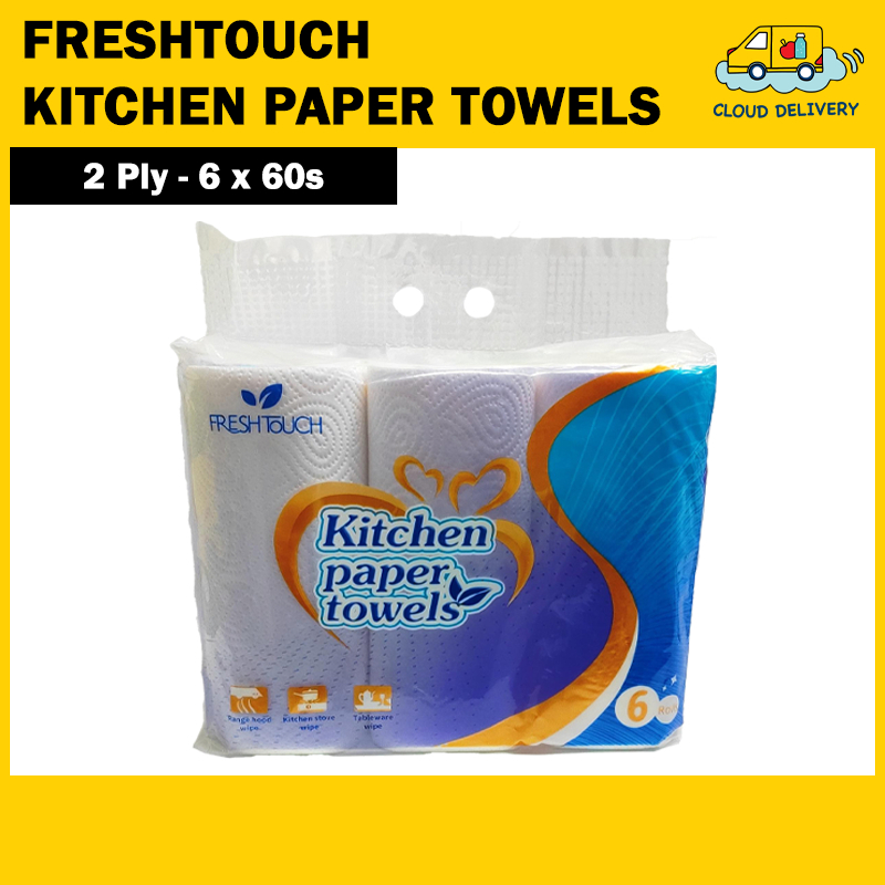 FreshTouch Kitchen Paper Towel (2 Ply - 6 Rolls x 60 sheets)