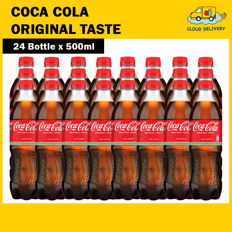 Coke Coca Cola Original Taste - Less Sugar Bottle (24 x 500ML) - Expiry 09 Feb 2027