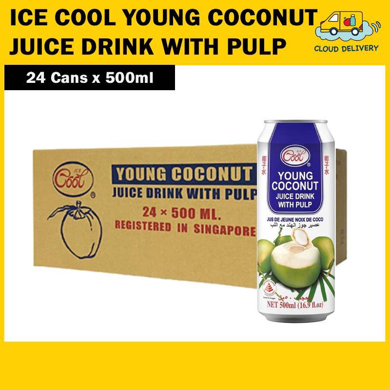[BCRS] Ice Cool Young Coconut Juice Drink with Pulp (24 x 500ml)