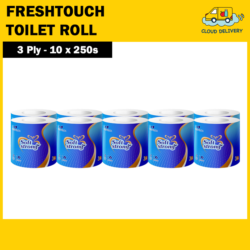 FreshTouch Individual Roll Toilet Paper / Tissue (3 Ply - 10 x 250s)