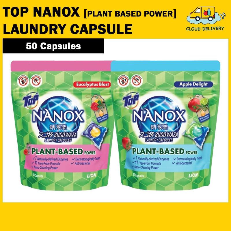 TOP Nanox Laundry Capsule , Plant Based Power 50 Pods