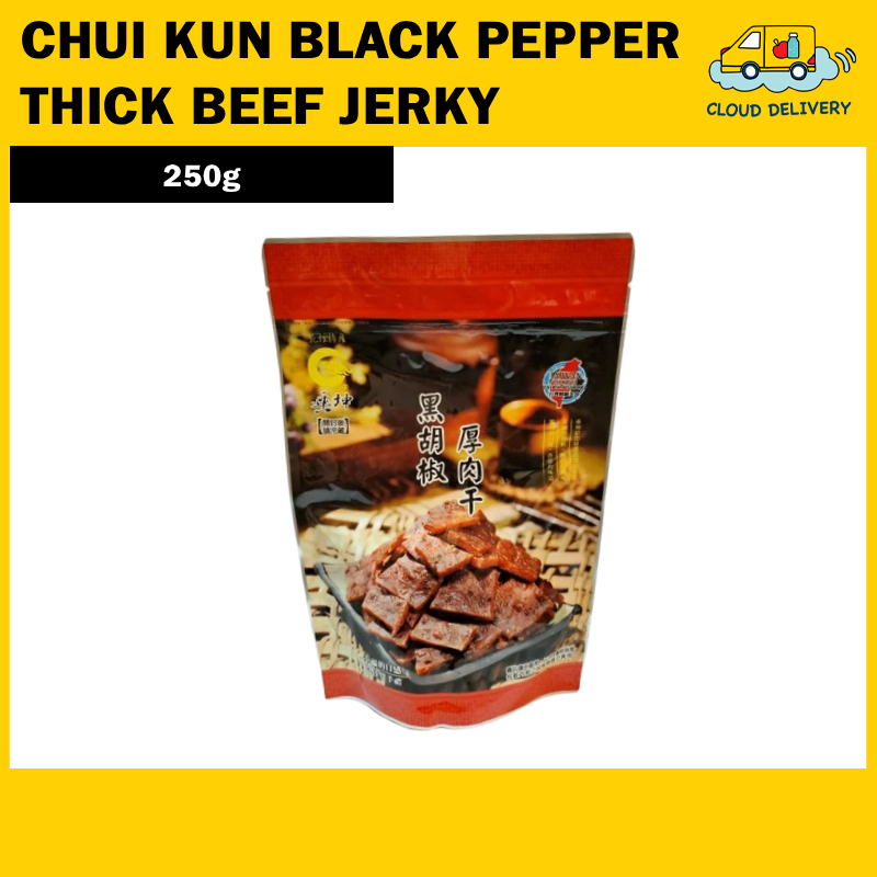 Chui Kun taiwan Snack Black pepper Thick beef jerky 250g