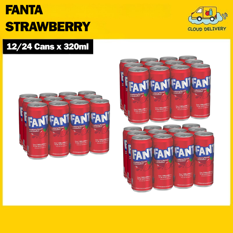 Fanta Strawberry Can Drink (12 x 320ml / 24 x 320ml)