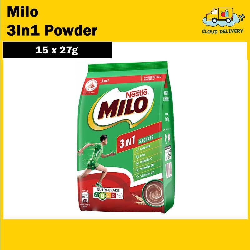 Milo 3 In 1 Powder (15x27g)