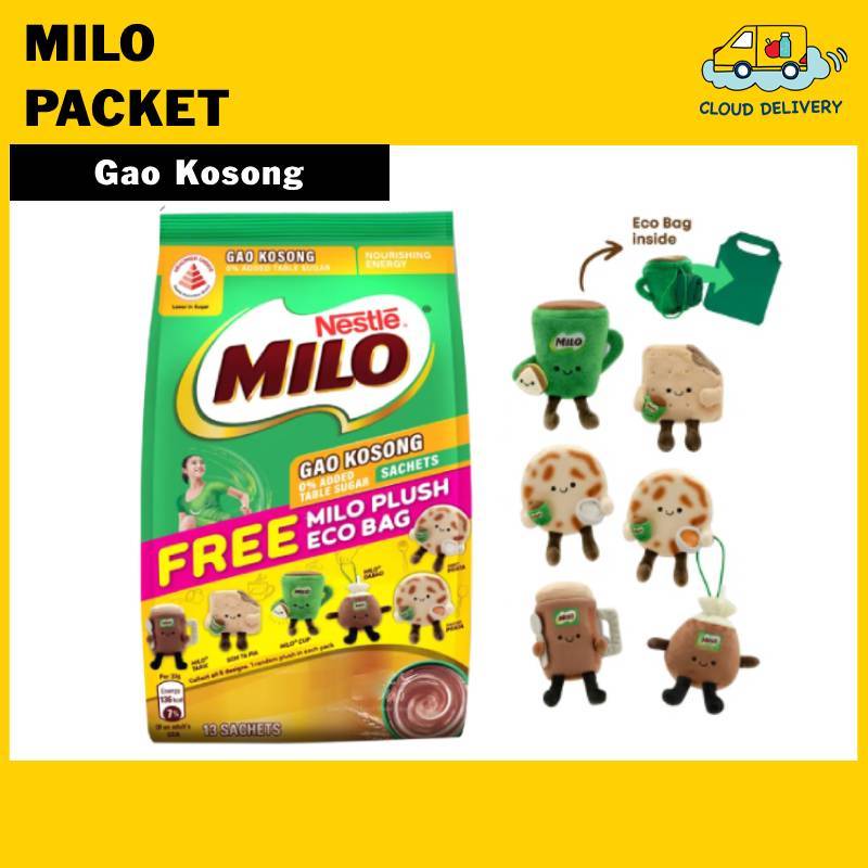 Milo Instant Chocolate Malt with Milk -  Gao Kosong + Free Plushie