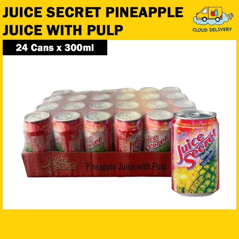 [CLEARANCE] Juice Secret Pineapple Juice with Pulp (24 x 300ml) - Expiry 04 Dec 2026
