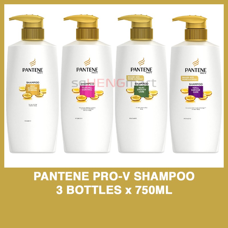 [BUNDLE OF 3] Pantene Pro-V Shampoo 750ml